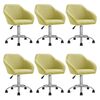 vidaXL Chaises pivotantes &agrave; manger lot de 6 vert tissu
