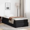 vidaXL Lit avec rangement et matelas Noir 90 x 190 cm Simili cuir