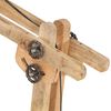 vidaXL Lampadaire Blanc Bois de manguier massif E27