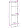 vidaXL Étagère murale 3 niveaux chêne fumé 30x25x100cm bois ingénierie