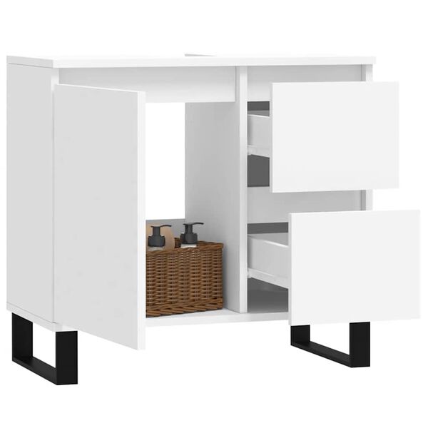 vidaXL Armoire de salle de bain blanc 65x33x60 cm bois d'ingénierie