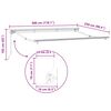 vidaXL Auvent r&eacute;tractable manuel Gris clair 3 x 2,5 m