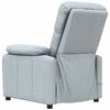 vidaXL Fauteuil de massage Gris clair Tissu