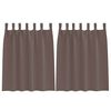 vidaXL Rideaux occultants avec anneaux 2 pc Marron fonc&eacute; 140 x 140 cm