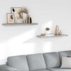 vidaXL &Eacute;tag&egrave;res murales flottantes 2 pcs Gris b&eacute;ton 90x23,5x3,8cm MDF