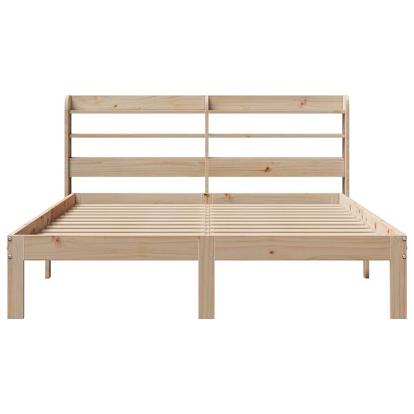 vidaXL Cadre de lit et tête de lit sans matelas 135x190 cm