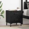 vidaXL Cabinet de chevet avec tiroir Ch&ecirc;ne noir 40 x 35 x 47,5 cm