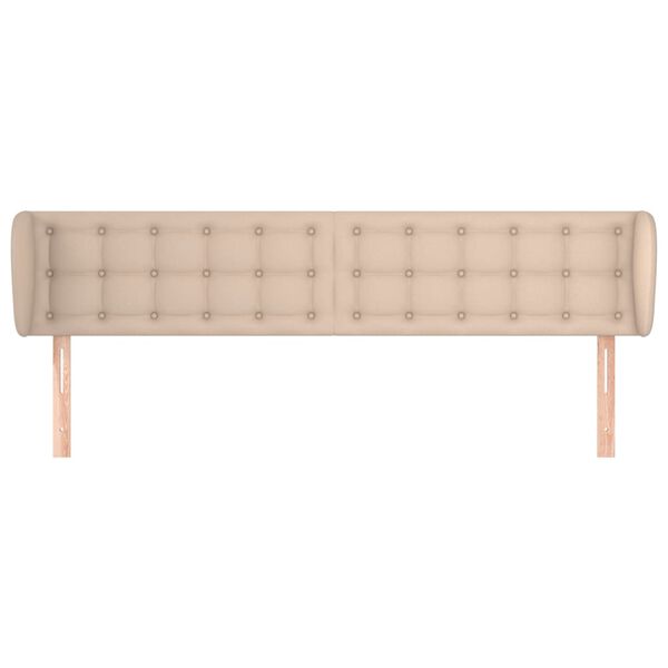 vidaXL Tête de lit avec oreilles Cappuccino 203x23x78/88 cm Similicuir