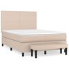 vidaXL Sommier &agrave; lattes de lit avec matelas Cappuccino 140x190 cm