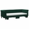 vidaXL Lit de jour avec gigogne et matelas vert fonc&eacute; 80x200cm velours