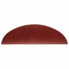 vidaXL Tapis d'escalier autocollants 20 pi&egrave;ces 56 x 17 x 3 cm Rouge bordeaux Demi-rond