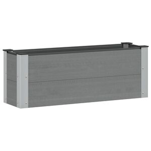 vidaXL Jardini&egrave;re sur&eacute;lev&eacute;e Gris 100 x 30 x 36 cm alu.