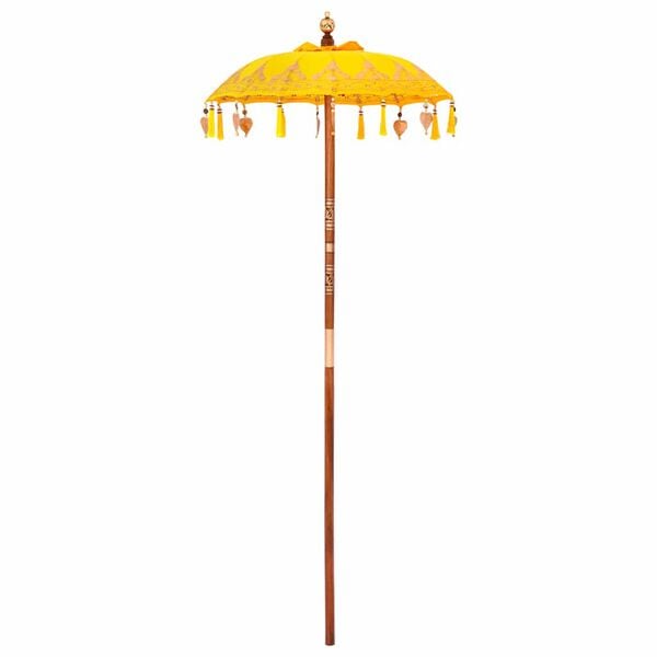vidaXL Parasol balinais Jaune 95 x 95 x 260 cm