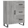 vidaXL Buffet haut Sonoma gris 69,5x34x180 cm Bois d'ingénierie