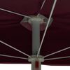 vidaXL Demi-parasol de jardin avec m&acirc;t 180x90 cm rouge bordeaux
