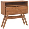 vidaXL Table console 80x30x80 cm Bois de teck solide