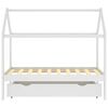 vidaXL Cadre de lit enfant avec tiroir blanc bois pin massif 80x160 cm