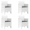 vidaXL Chaise de jardin 4 pcs Blanc 53 x 49 x 85 cm Polypropyl&egrave;ne