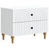 vidaXL Cabinet de chevet Blanc 62 x 34,5 x 48 cm Bois d'ing&eacute;nierie