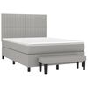 vidaXL Sommier &agrave; lattes de lit avec matelas Gris clair 140x190cm Tissu