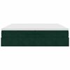 vidaXL Cadre de lit ottoman avec matelas vert fonc&eacute; 200x200 cm velours