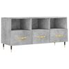 vidaXL Meuble TV gris b&eacute;ton 102x36x50 cm bois d'ing&eacute;nierie