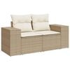 vidaXL Salon de jardin avec coussins 6 pcs beige r&eacute;sine tress&eacute;e