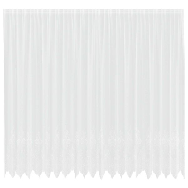 vidaXL Rideau en Dentelle Floral Blanc 260 x 500 cm Polyester