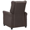 vidaXL Fauteuil inclinable &eacute;lectrique Marron fonc&eacute; Tissu