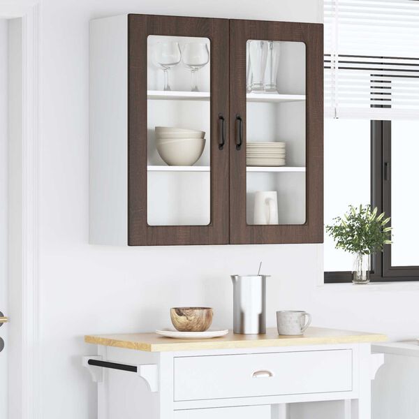 vidaXL Armoire de cuisine Ch&ecirc;ne brun 80 x 31 x 80 cm Bois d'ing&eacute;nierie