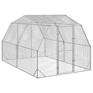 vidaXL Poulailler 2,5x4x2,25 m acier galvanis&eacute;