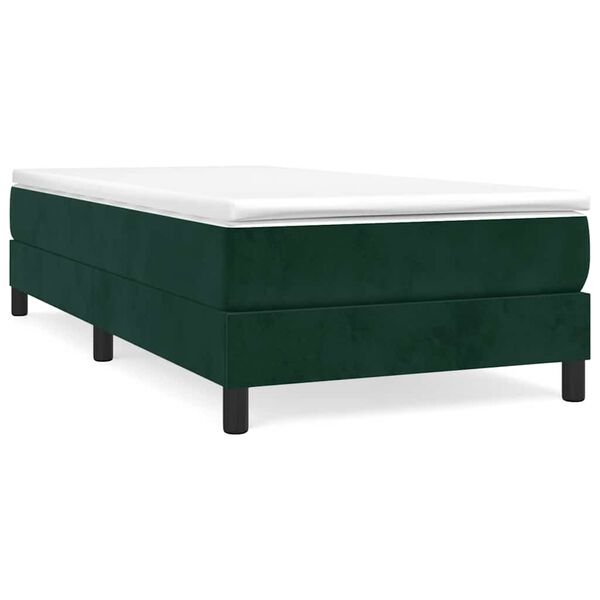 vidaXL Sommier &agrave; lattes de lit avec matelas Vert fonc&eacute; 90x190 cm
