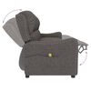 vidaXL Fauteuil de massage inclinable à 4 places gris clair tissu