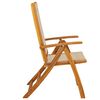 vidaXL Chaises pliables de jardin lot de 4 bois d'acacia et textil&egrave;ne
