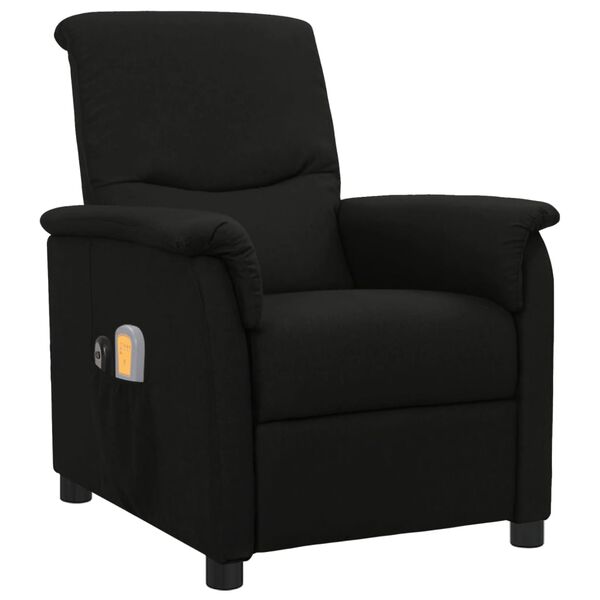 vidaXL Fauteuil électrique de massage Noir Tissu