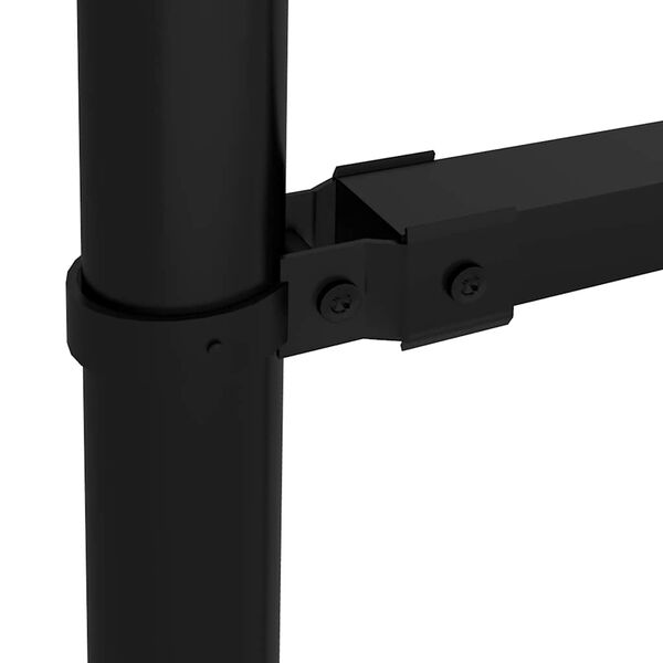 vidaXL Cl&ocirc;ture de jardin Woerden avec pointe en acier noir 170&nbsp;x&nbsp;150&nbsp;cm