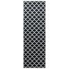 vidaXL Coureur de Tapis LESAKA Noir et blanc 100 x 450 cm