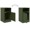 vidaXL Tables de chevet 2 pcs vert olive 34,5x39x62 cm acier