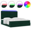 vidaXL Cadre de lit ottoman avec matelas vert fonc&eacute; 160x200 cm velours