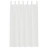 vidaXL Rideaux en voile avec boucles 2 pcs blanc 140x175 cm