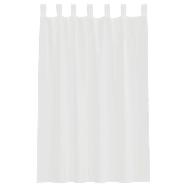 vidaXL Rideaux en voile avec boucles 2 pcs blanc 140x175 cm