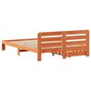 vidaXL Cadre de lit sans matelas cire marron 150x200cm bois pin massif