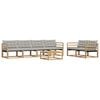 vidaXL Ensemble de canap&eacute;s d'ext&eacute;rieur 7 pc Blanc et gris clair