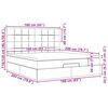 VidaXL Cadre de lit ottoman avec matelas gris fonc&eacute; 160x200cm tissu