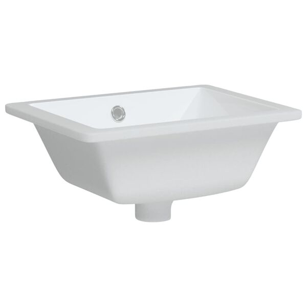 vidaXL &Eacute;vier salle de bain blanc 39x30x18,5 cm rectangulaire c&eacute;ramique