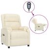 vidaXL Fauteuil de massage électrique Crème Similicuir