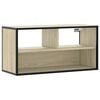 vidaXL Meuble TV chêne sonoma 80x31x39,5 cm bois d'ingénierie et métal