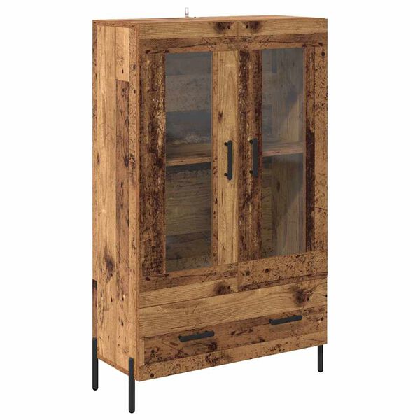 vidaXL Haut Armoire avec tiroir Corona Bois Ancien 69,5 x 31 x 115 cm