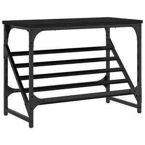 vidaXL &Eacute;tag&egrave;re &agrave; chaussures noir 60x30x45 cm bois d'ing&eacute;nierie