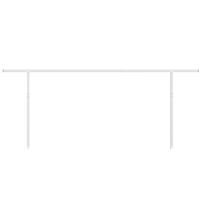 vidaXL Jeu de poteaux d'auvent blanc 600x245 cm fer